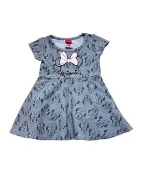 Disney Minnie Mouse Gray Dress with Pink Bow for Toddler Size 2T